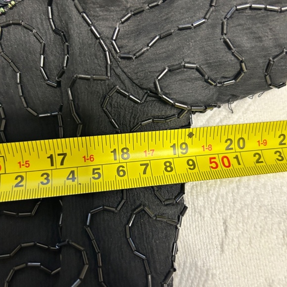 Vtg Melanie Lyne Beaded Dress Women's Large Black/Purple Formal Party READ - Picture 10 of 16